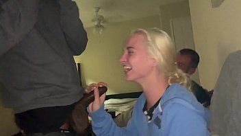 Play She sucks a lot on this big black cock as she loves it