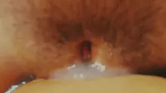 Play Amateur Brunette Babe Takes a Creamy Creampie Load in Her Hairy Pussy