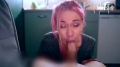 تشغيل في سن المراهقة الأوروبي Stepsis يعطي قذرة Deepthroat اللسان في بوف